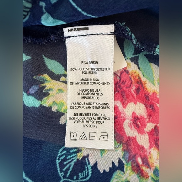 KUT from the Kloth Sheer Floral Button Down Blouse – XS Petite - Picture 2 of 9